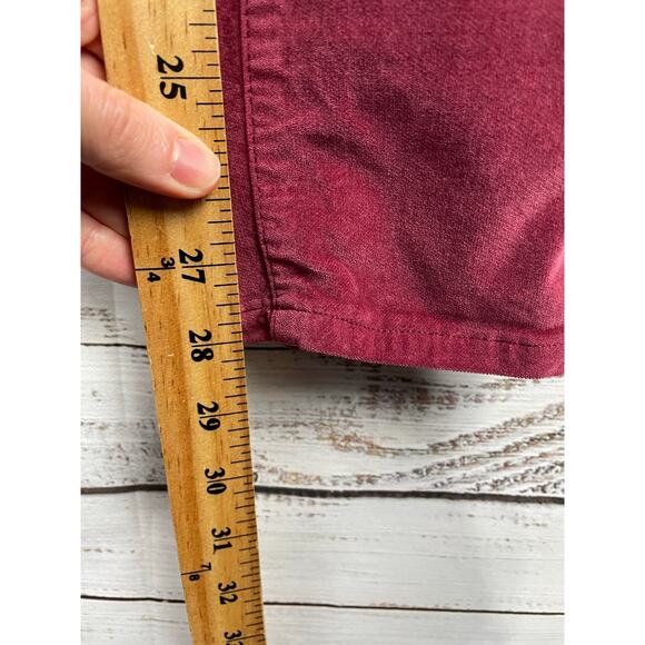 Madewell 10” High Rise Skinny Jeans Red Velvet 27 Soft Stretch Modal Career - Picture 4 of 8